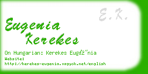 eugenia kerekes business card